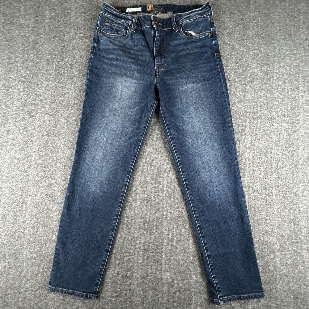 Kut from the Kloth Katy Ankle Jeans Womens Sz 4 28x26 Straight Leg Dark Wash